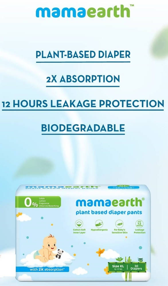 Mamaearth Plant-Based Diaper Pants for Babies | Grab2Buy