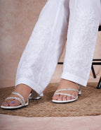 Rangreza Ethnic Aari Salwar White | Grab2Buy