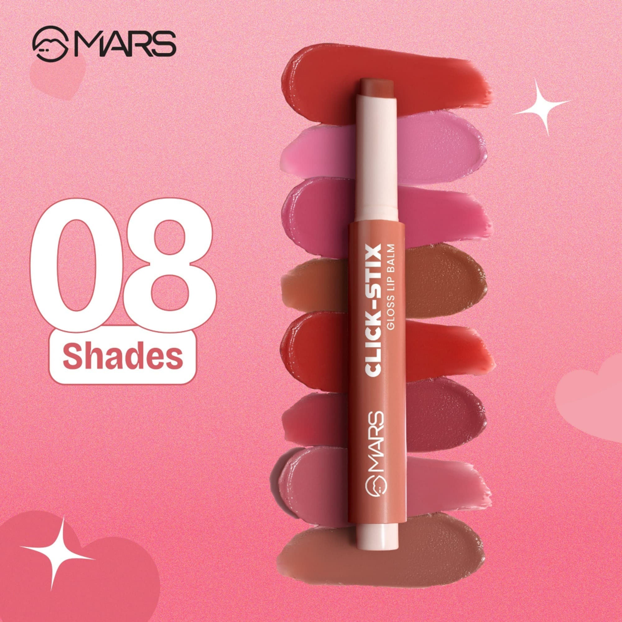 MARS Cosmetics Click Stix Gloss Lip Balm - 06-rose Duck