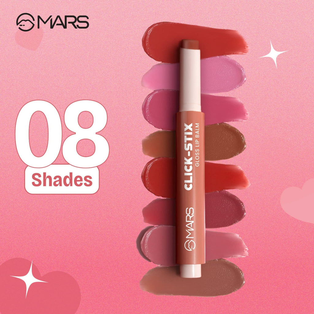 MARS Cosmetics Click Stix Gloss Lip Balm - 07-glazed Peach