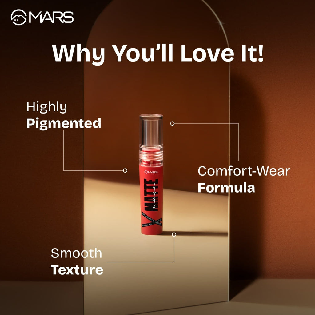 MARS Cosmetics Matte Muse Mousse Lipstick - 14 Runway Queen | Grab2Buy