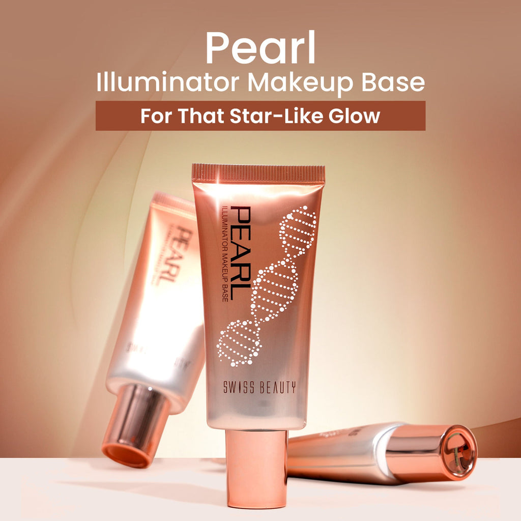 Swiss Beauty Pearl Illuminator Makeup Base Long lasting & Radiant Skin Highlighter - 02 Silver Pink | Grab2Buy