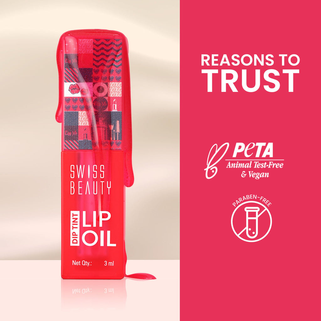 Swiss Beauty Dip Tint Color Changing Long Lasting With Vitamin-E PH Lip Oil - 4 Kiwi