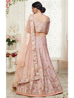 Myra Peach Mulberry Embroidered Lehenga | Grab2Buy
