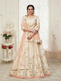 Myra Cream Mulberry Embroidered Lehenga | Grab2Buy
