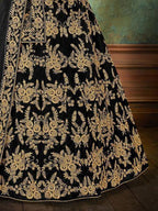 Myra Black Velvet Embroidered Anarkali Suit | Grab2Buy