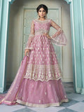 Myra Dusty Pink Heavy Embroidered Designer Gharara Suit | Grab2Buy