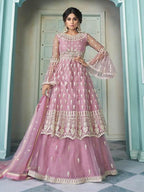 Myra Dusty Pink Heavy Embroidered Designer Gharara Suit | Grab2Buy