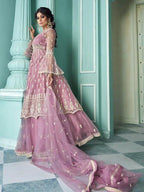 Myra Dusty Pink Heavy Embroidered Designer Gharara Suit | Grab2Buy