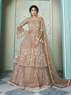 Myra Beige Heavy Embroidered Traditional Gharara Suit | Grab2Buy