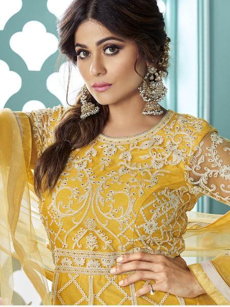 Myra Yellow Heavy Embroidered Gharara Suit | Grab2Buy
