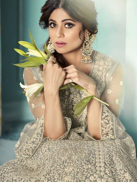 Myra Dusty Grey Beautiful Heavy Embroidered Gharara Suit | Grab2Buy