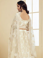 Myra Trendy Off White Heavy Embroidered Net Bridal Lehenga | Grab2Buy