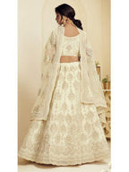 Myra Off White Heavy Embroidered Net Bridal Lehenga | Grab2Buy