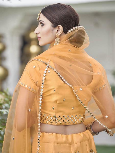Myra Yellow Heavy Embroidered Silk Bridal Lehenga | Grab2Buy