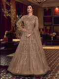 Myra Brown Premium Net Anarkali Suit | Grab2Buy