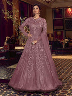 Myra Purple Premium Net Anarkali Suit | Grab2Buy
