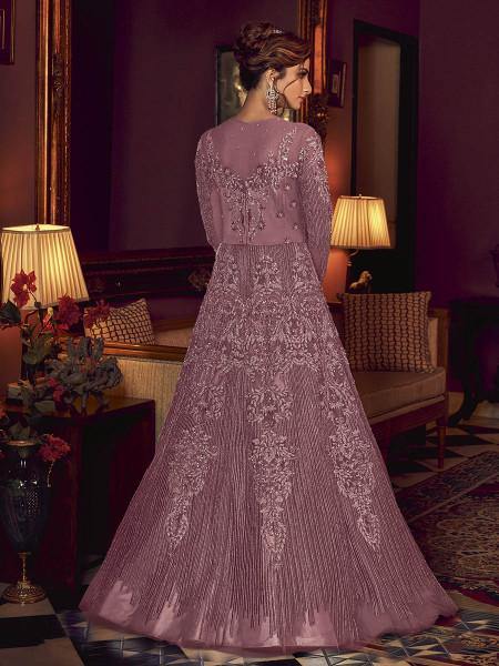 Myra Purple Premium Net Anarkali Suit | Grab2Buy