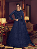 Myra Blue Premium Net Anarkali Suit | Grab2Buy