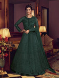 Myra Deep Green Premium Net Anarkali Suit | Grab2Buy