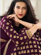Myra Purple Georgette Embroidered Anarkali Suit | Grab2Buy