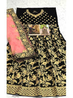 Myra Coco Heavy Embroidered Velvet Bridal Lehenga | Grab2Buy