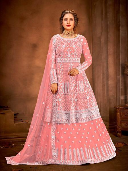 Myra Dusty Pink Heavy Embroidered Traditional Gharara Suit | Grab2Buy