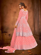 Myra Dusty Pink Heavy Embroidered Traditional Gharara Suit | Grab2Buy