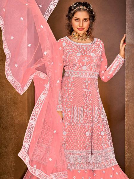 Myra Dusty Pink Heavy Embroidered Traditional Gharara Suit | Grab2Buy