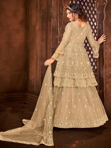 Myra Chikoo Heavy Embroidered Gharara Suit | Grab2Buy