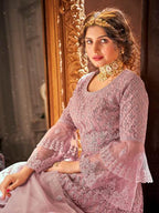 Myra Lilac Heavy Embroidered Gharara Suit | Grab2Buy