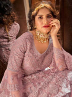 Myra Lilac Heavy Embroidered Gharara Suit | Grab2Buy