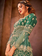 Myra Green Heavy Embroidered Gharara Suit | Grab2Buy