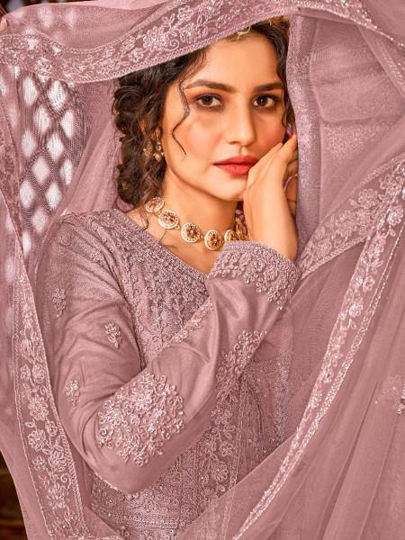 Myra Dusty Pink Heavy Embroidered Gharara Suit | Grab2Buy