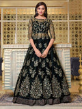 Myra Black Net Embroidery Gown | Grab2Buy