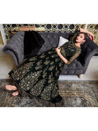 Myra Black Net Embroidery Gown | Grab2Buy