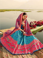 Myra Silk Muslan Printed Lehenga Choli In Multicolor | Grab2Buy