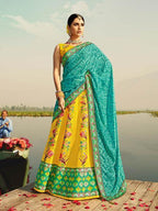 Myra Beautiful Multicolour Silk Muslan Printed Traditional Lehenga Choli | Grab2Buy