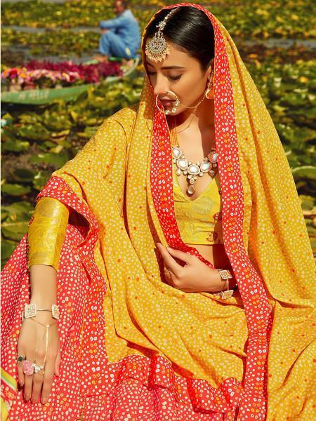 Myra Multicolour Silk Muslan Printed Crepe Lehenga Choli | Grab2Buy