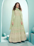 Myra Pista Georgette Embroidered Anarkali Suit | Grab2Buy