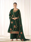 Myra Green Georgette Embroidered Palazzo Suit | Grab2Buy