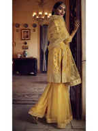 Myra Mustard Yellow Heavy Embroidered Gharara Suit | Grab2Buy
