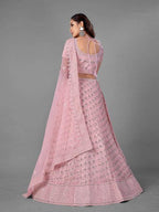 Myra Pink Heavy Embroidered Soft Net Bridal Beautiful Lehenga | Grab2Buy