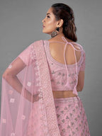 Myra Pink Heavy Embroidered Soft Net Bridal Beautiful Lehenga | Grab2Buy