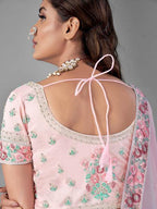 Myra Beautiful Pink Heavy Embroidered Soft Net Bridal Lehenga | Grab2Buy