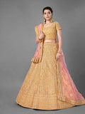 Myra Latest Yellow Heavy Embroidered Art Silk Bridal Lehenga | Grab2Buy