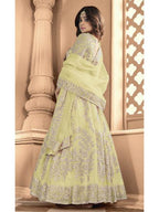 Myra Dusty Yellow Heavy Embroidered Anarkali Suit | Grab2Buy