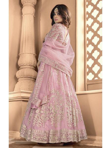 Myra Dusty Pink Heavy Embroidered Anarkali Suit | Grab2Buy