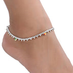 AanyaCentric Silver Plated Traditional Anklets Payal - Classic and Stylish for Women and Girls