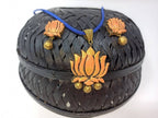 Terracotta Lotus Pendant Mini Necklace Set With Studs | Grab2Buy